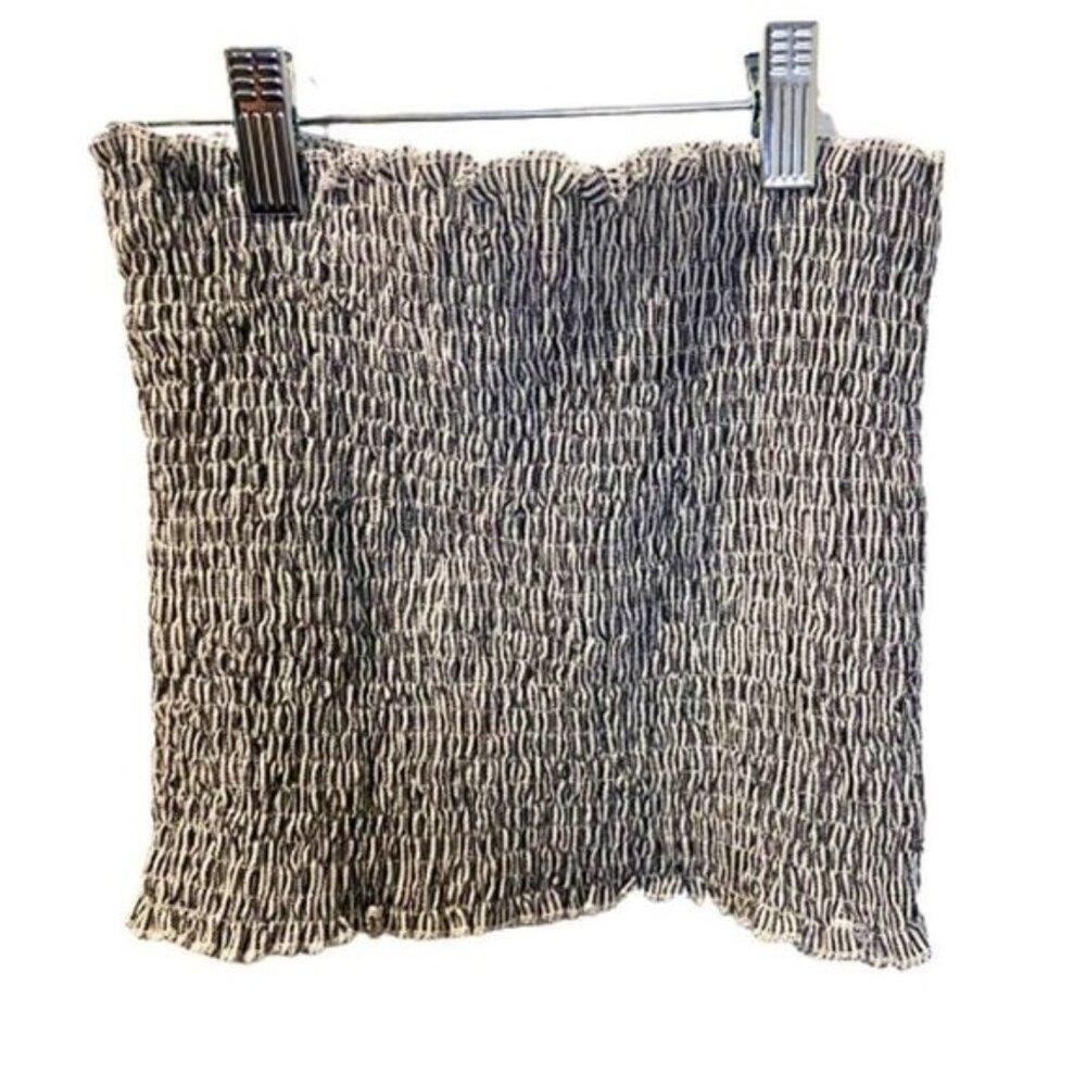 Women's Shirred Strapless‎ Pleated Summer Sexy Bandeau Tube Crop Tops